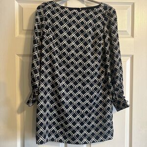 Navy Diamond Pattern Banana Republic Dress